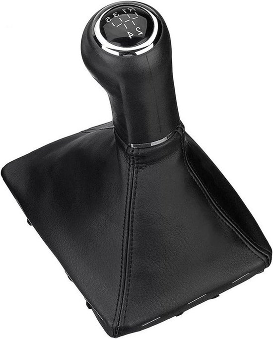 Schakelpookknop - Pookhoes Frame - Soepeler Schakelen - Ergonomisch Ontwerp - 5-Speed - Zwart Chroom