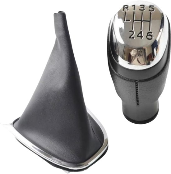 Schakelpookknop - Pookknop Gaiter Boot Cover - Auto Interieur Styling - PU Leer ABS Materiaal - 5/6 Speed - Zwart