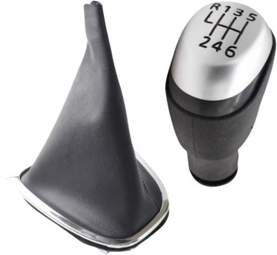 Schakelpookknop - Pookknop Gaiter Hendel Shifter - Auto Interieur Upgraden - Slijtvast PU Leer ABS - 5/6 Speed - Zwart