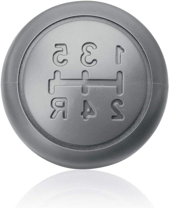 Schakelpookknop - Pookknop Versnellingspook - Auto Rijervaring Verbeteren - Met Gravure Schakelpatiroon - 44 mm Hoogte - Grijs