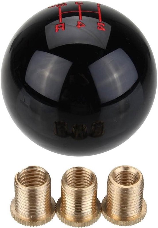 Schakelpookknop Rond - Versnellingspook Hand Bal - Auto Interieur Upgrade - Universele Pasvorm M10x1.25 - 250 Gram - Zwart