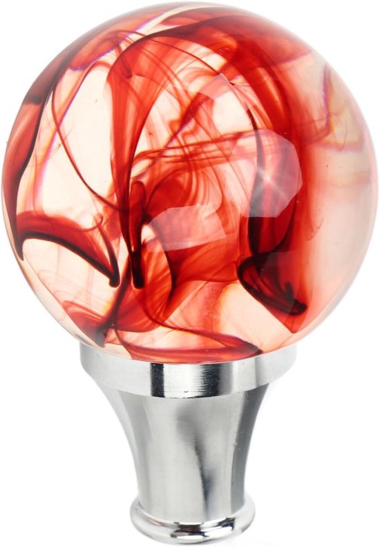 Schakelpookknop Ronde Bal - Versnellingspookkop Auto - Auto Interieur Stylen - Universele Montage Met Adapters - 11MM Poort - Rood