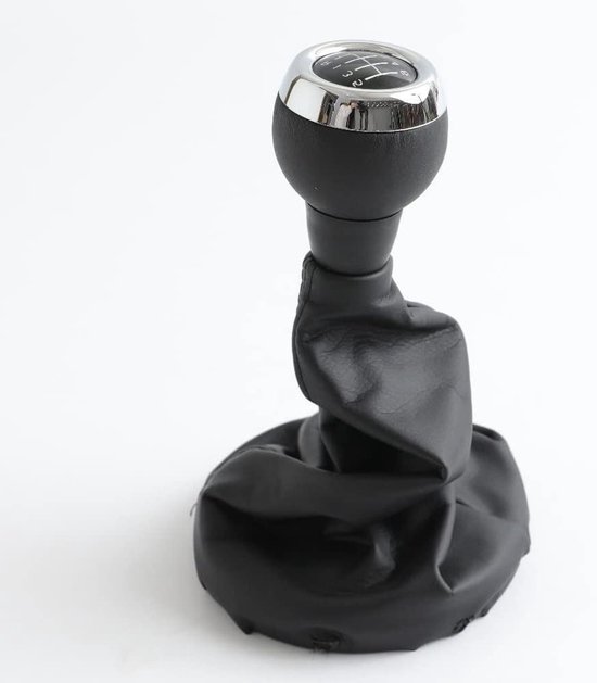 Schakelpookknop Set - Pookhoes Ring - Auto Interieur Vernieuwen - Specifiek voor Mini Cooper - 6 Versnellingen - Zwart van Merkloos