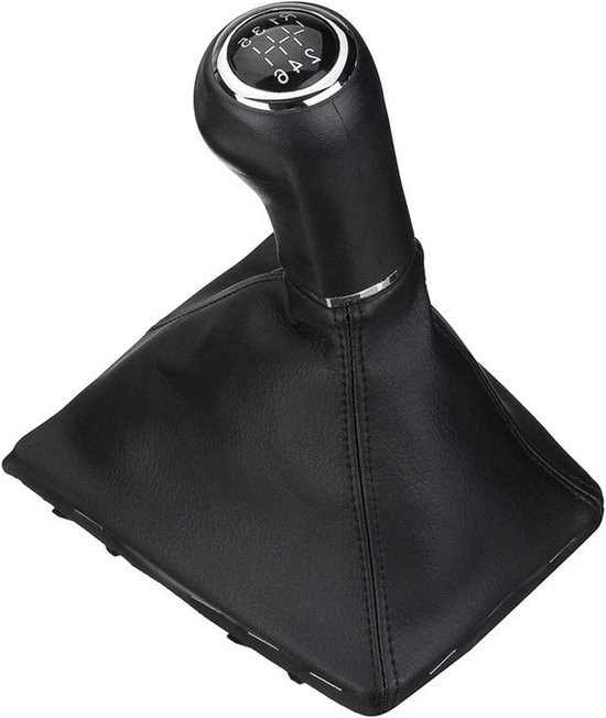 Schakelpookknop Set - Versnellingspookhoes Frame - Auto Interieur Upgrade - Ergonomisch Ontwerp - 5/6 Versnellingen - Zwart Chroom