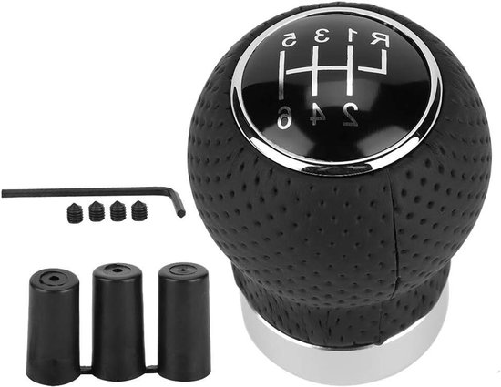 Schakelpookknop Universeel - Versnellingspook Hoes - Auto Aanpassen - Ergonomisch Design - 6 Snelheden - Zwart
