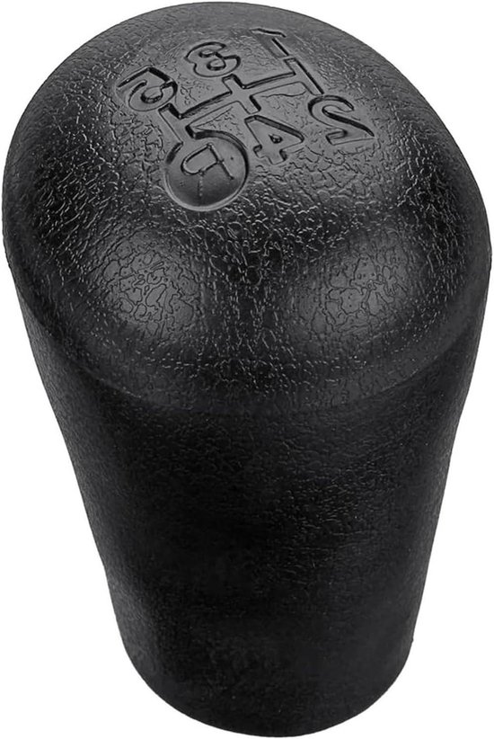 Schakelpookknop - Versnellingspook - Auto Interieur - 5 Versnellingen Gegraveerd - 80mm Hoog - Zwart