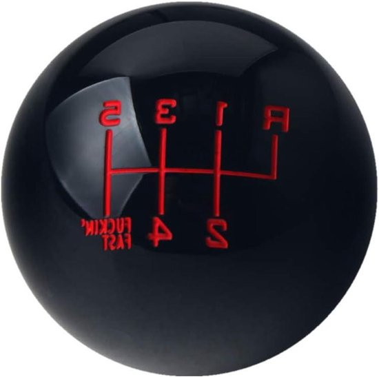 Schakelpookknop - Versnellingspook - Auto Interieur - 6 Versnellingen - M12x1.25 - Zwart Rood