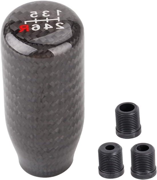 Schakelpookknop - Versnellingspook - Auto Interieur Upgrade - 6 Snelheid Tekening - 3 Adapters - Zwart van Merkloos