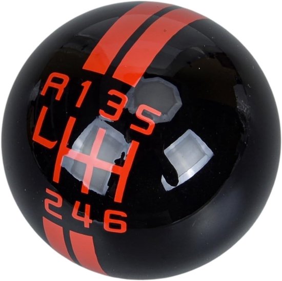 Schakelpookknop - Versnellingspook - Auto Rijden - Universele Adapters - 5.5 x 6 cm - Zwart Rood van Merkloos