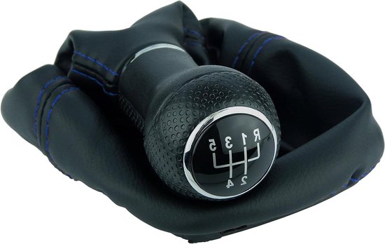 Schakelpookknop - Versnellingspook set - Auto Interieur Upgrade - Plug and Play Montage - 5 Versnellingen - Zwart Blauw