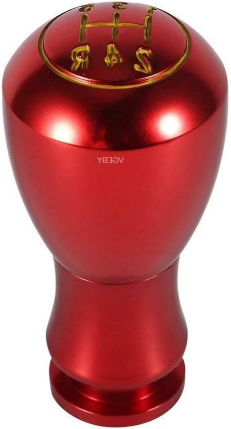 Schakelpookknop - Versnellingspookknop Auto - Versnellingen Wisselen - 5 Versnellingen - 8-12 mm Gatdiameter - Rood van Merkloos