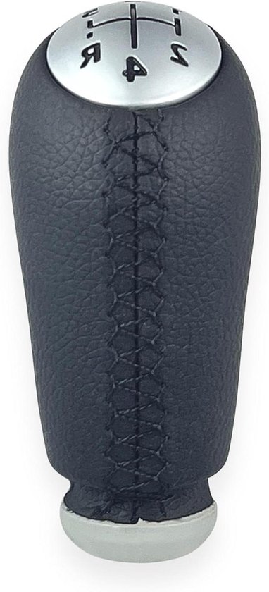 Schakelpookknop - Versnellingspookknop Pookhoes - Auto Interieur Vernieuwen - Verchroomd Met Zwart Gegraveerd - 10.9 cm - Grijs