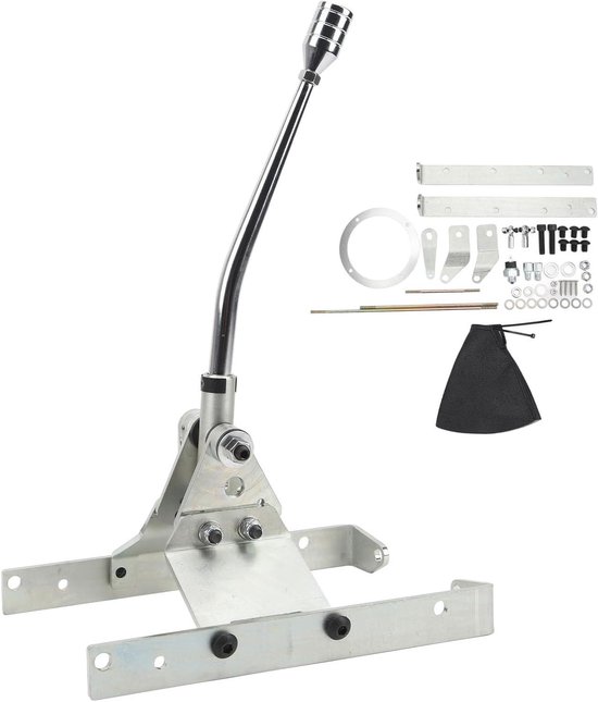 Schakelset Automaat - Versnellingshendel Kit - Soepel Rijden - Inclusief Veiligheidsschakelaar - 33 cm Hendel - Chroom