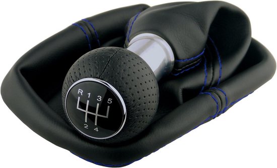 Schakelset - Pookhoes Pookknop - Auto Interieur - Plug and Play - 5 Versnellingen - Zwart Blauw