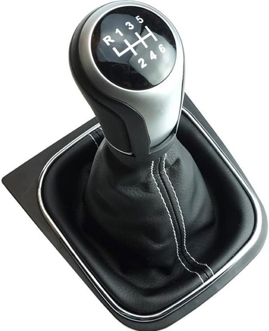 Schakelset Versnellingspook Manchet en Frame voor Golf 5 6 Jetta Scirocco 6 Versnellingen Zilver