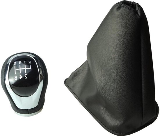 Schakelzak Versnellingspook - Pookhoes Frame - Auto Interieur - Specifiek Model - 6 Versnellingen - Zwart Chroom van Merkloos