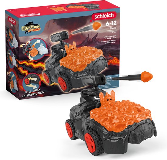 schleich ELDRADOR CREATURES Lava-crashmobiel met Mini Creature - 42668 van Schleich