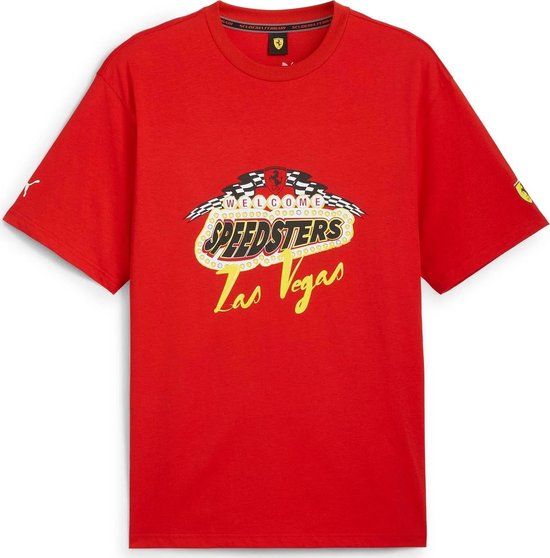 Scuderia Ferrari Special Edition Las Vegas GP T-Shirt Red-XL - Charles Leclerc - Carlos Sainz - PUMA 2023 - Formule 1 van Scuderia Ferrari.