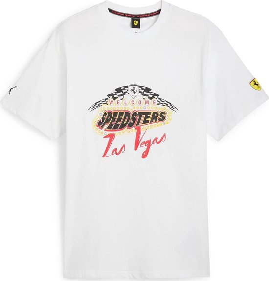 Scuderia Ferrari Special Edition Las Vegas GP T-Shirt White-XL - Charles Leclerc - Carlos Sainz - PUMA 2023 - Formule 1 van Merkloos