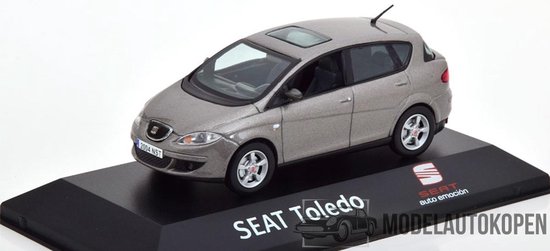 Seat Toledo III (Zilver) 1/43 Dealermodel - Modelauto - Schaalmodel - Model auto - Miniatuurautos - Miniatuur auto van Seat