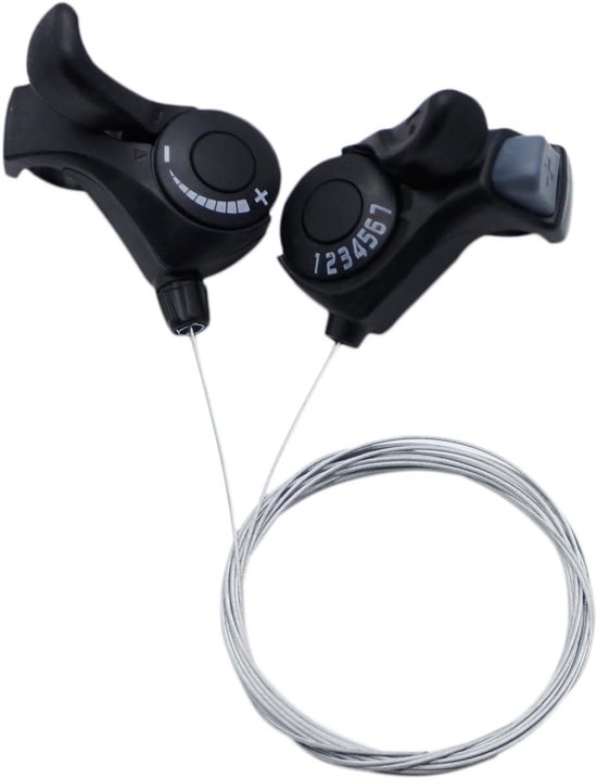 Set Fiets Schakelaars 3x7 Versnellingen Duim Shifters voor Mountainbike en Racefiets van Merkloos