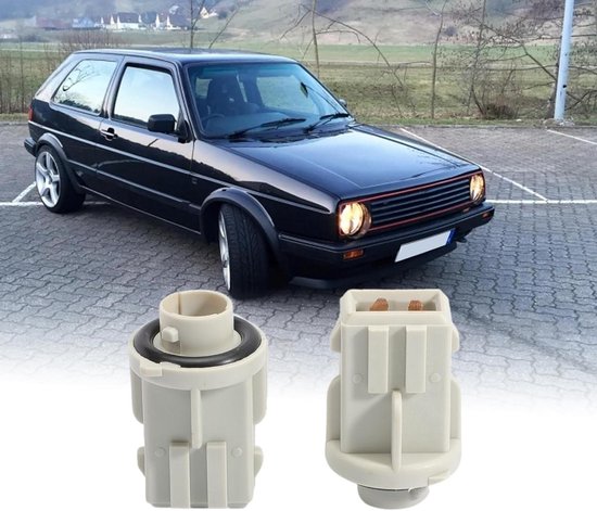 Set van 2 lamphouders voor T4 Golf koplampen – Links en Rechts – Caddy – Je-tta – Transporter – Polo – Sci-rocco – LT 191941669A van Merkloos