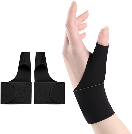 Set van 2 stuks: duimbrace (rechts), duimbrace (links), duim-metacarpofalangeale gewrichtsbrace, duimspalk (rechts), duimorthese (links), duim-metacarpofalangeale gewrichtsorthese