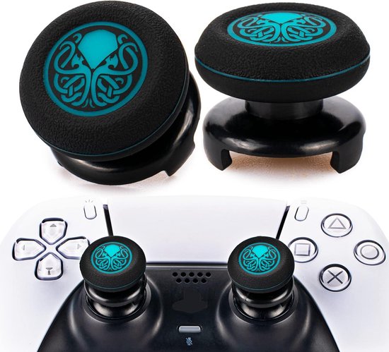 Set van 2 Thumb Grips Verhogers & Siliconen Sticks voor PS5 / PS4 Controllers van Merkloos