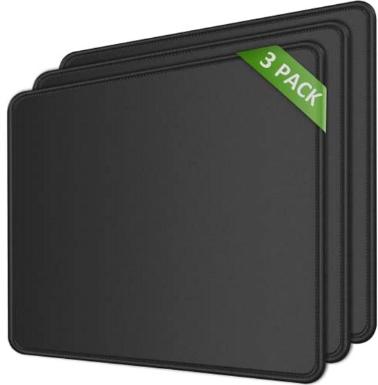 Set van 3 grote muismatten met gestikte randen en antislip basis voor gaming en kantoor