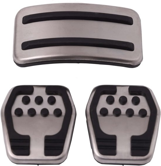 Set van 3 RVS Antislip Pedaal Covers voor Auto Focus 2 MK2 MK3 (2005-2016)