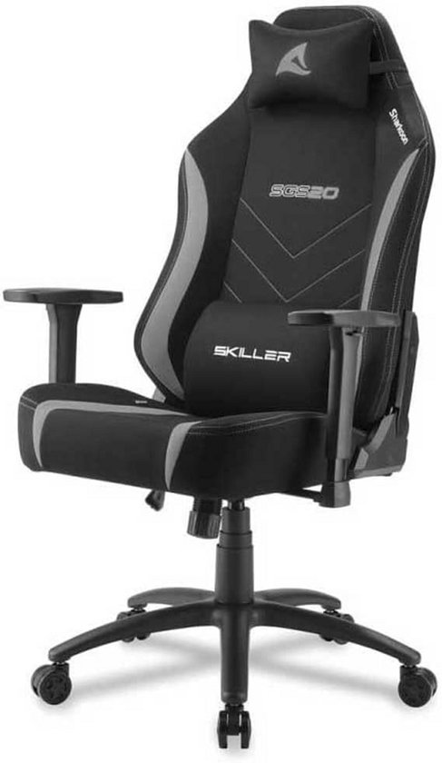 Sharkoon Gamingstoel, gelegeerd staal, zwart/grijs, normaal
