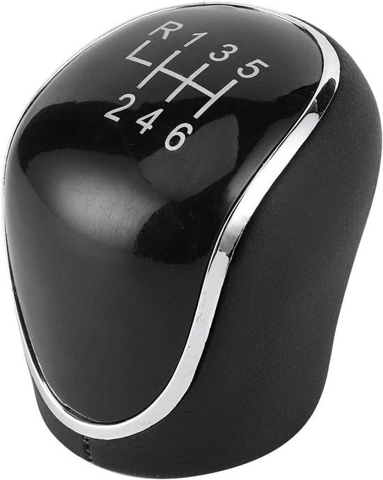 Shift Knob voor 6-Versnellingsbak – Leer & Plastic – Non-Slip – Geschikt voor Ford Focus, C-MAX, Galaxy, Kuga van Merkloos
