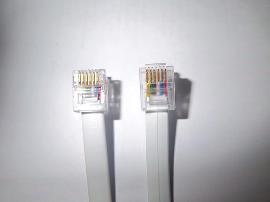 Shifter Pedaal Kabel - Verbindingskabel Racewiel - Sim Racing Setup - RJ12 6-Pin Connectoren - 30cm - Zwart