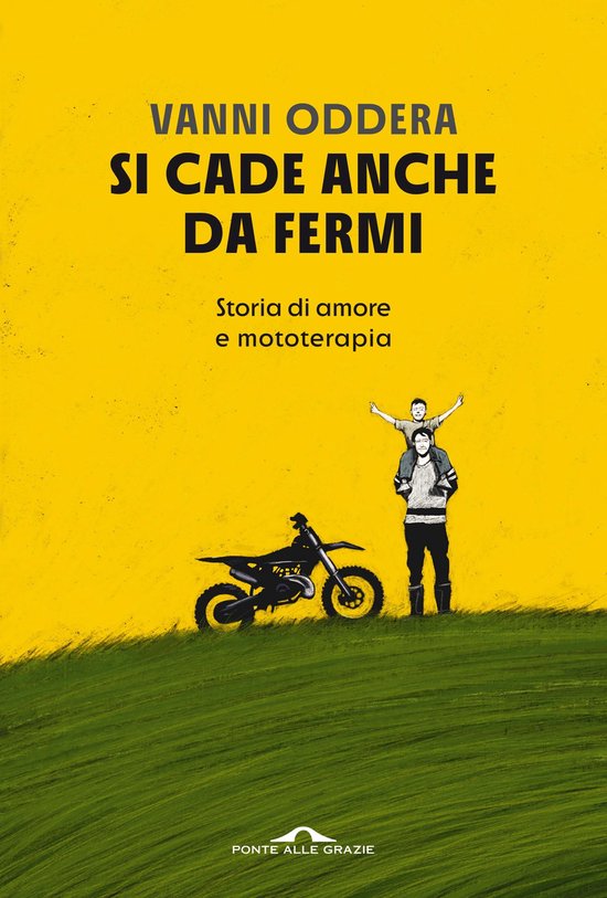Si cade anche da fermi van Moto Guzzi