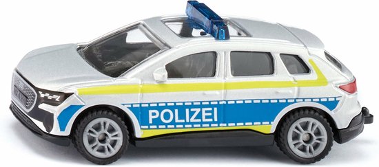 siku 1552, Audi Q4 e-tron Politie, metaal/kunststof, blauw/zilver, rubberen banden, trekhaak van Merkloos