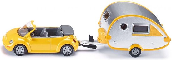SIKU 1629 Volkswagen Beetle met Caravan van Siku