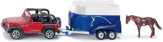 SIKU 1651 Jeep met Paardentrailer van Siku