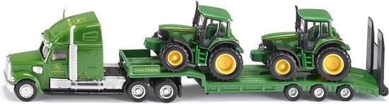 SIKU 1837 Dieplader met John Deere-tractoren van Siku