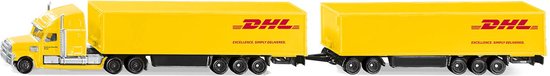 Siku Road Train vrachtwagen met oplegger en aanhangwagen 1:87 metaal/kunststof meerkleurig van Siku