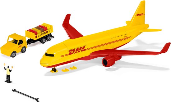 Siku speelgoed DHL Cargo vliegtuig met accessoires - educatief. van Siku