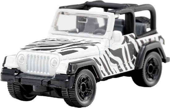 Siku speelgoedauto Jeep Wrangler Safari wit zwart - modelauto. van Merkloos