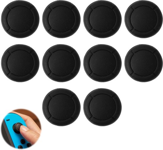 Siliconen Joystick Doppen - Controller Covers - Verbeterde Game Controle - Duurzame Bescherming - 10 stuks - Zwart van Merkloos