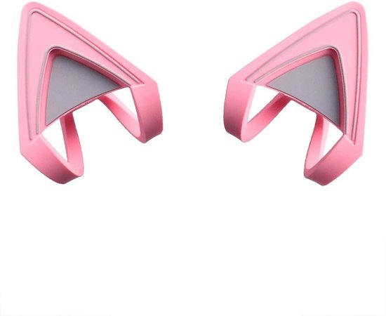 Siliconen Kattenoren Oorkappen, Geschikt voor Gaming Headsets, Draadloze Geluidskwaliteit, Comfortabel en Stijlvol (Roze)