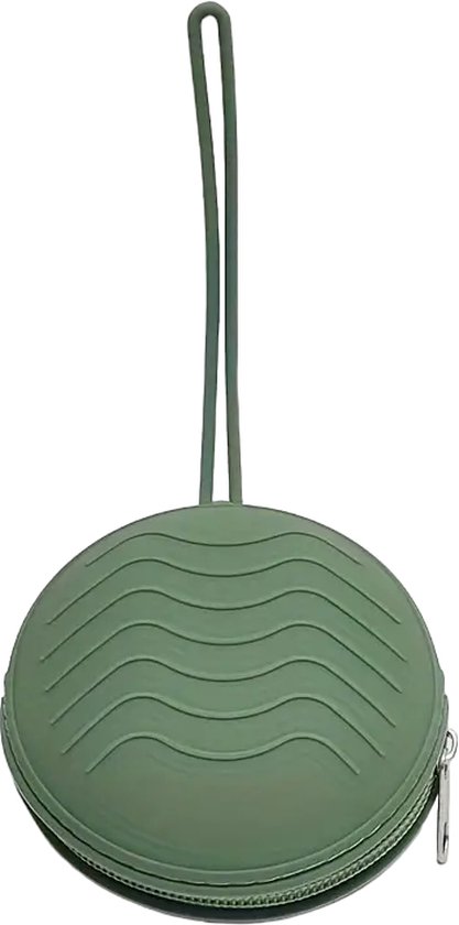 Siliconen Speenhouder met Rits - Groen - Speendoosje - Fopspeenhouder van Little Dutch