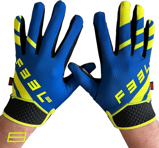 Sim Racing Handschoenen - Racehandschoenen Stuur - Precisie Besturen - Hyperlicht Materiaal - Maat XS - Blauw Geel