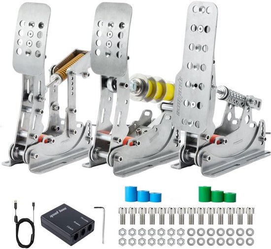 Sim Racing Pedalen - Race Simulator - Realistisch Racen - 200kg Load Cell - 48x32x13 cm