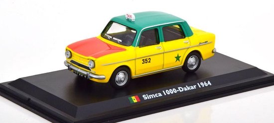 Simca 1000 Taxi "Dakar 1964" Geel / Groen / Rood 1-43 Altaya van Altaya