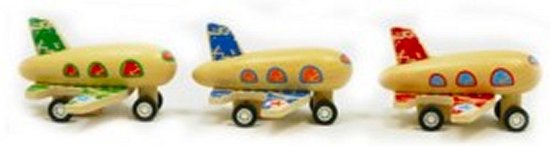 Simply for Kids 22693 Houten Pull-Back Vliegtuigje Assorti - Speelgoed - Auto's/Vliegtuigen enz. van Simply for Kids