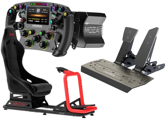 Simrace Bundle - Res‑Tech SIMPLY GT Cockpit + Moza Racing R9 V3 + FSR2 + SR‑P Pedalen - PC van Merkloos