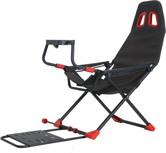 Simulator Cockpit - Race Stoel - Realistisch Racen - Opvouwbaar Ontwerp - 136x54x96 cm - Zwart